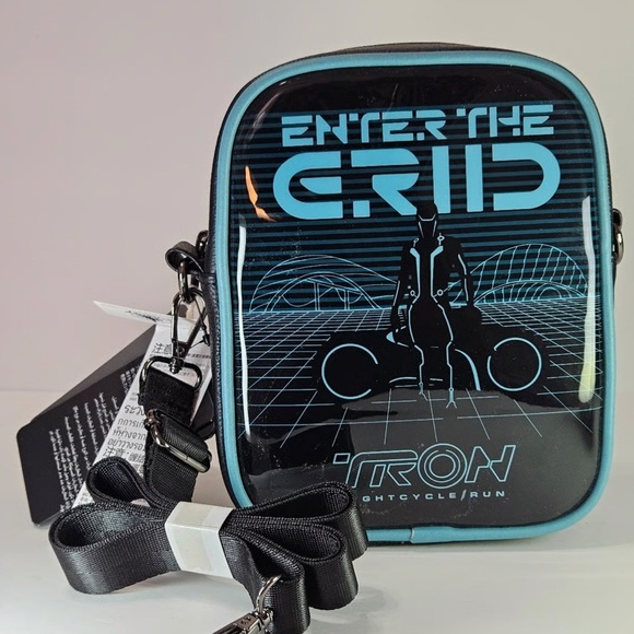 Disney Parks Loungefly Tron Crossbody Light Up and Glow in the Dark Bag - Picture 1 of 10